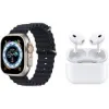 Picture of Haino Teko GP8 Ultra Smart Watch with Bluetooth Wireless Earphone Combo