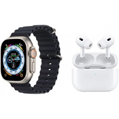 Picture of Haino Teko GP8 Ultra Smart Watch with Bluetooth Wireless Earphone Combo