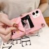 Picture of With Crossbody Strap Wallet Bag 3D Cute Luxury Girl Women Silicone Phone Case Cover for Iphone X Xs 11 12 13 14 15 Plus Pro Max