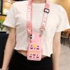 Picture of With Crossbody Strap Wallet Bag 3D Cute Luxury Girl Women Silicone Phone Case Cover for Iphone X Xs 11 12 13 14 15 Plus Pro Max